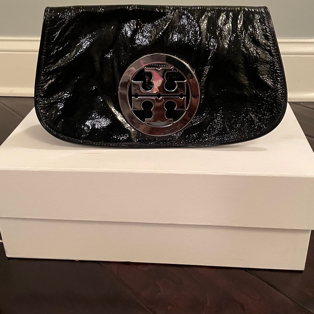 Black Patent Leather Clutch